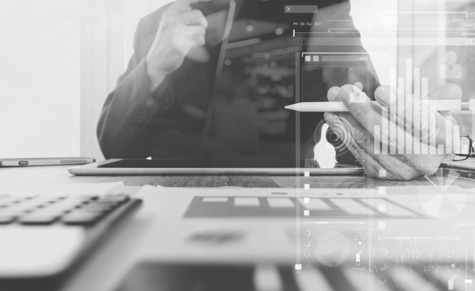 Strategic planning workspace with competitive analysis data
